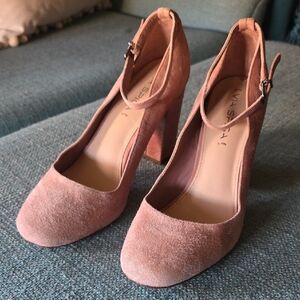 Via Spiga | Dusty Rose Suede Heels 8.5